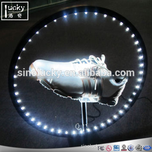 Round Acrylic Shoe Rack With LED Lighting